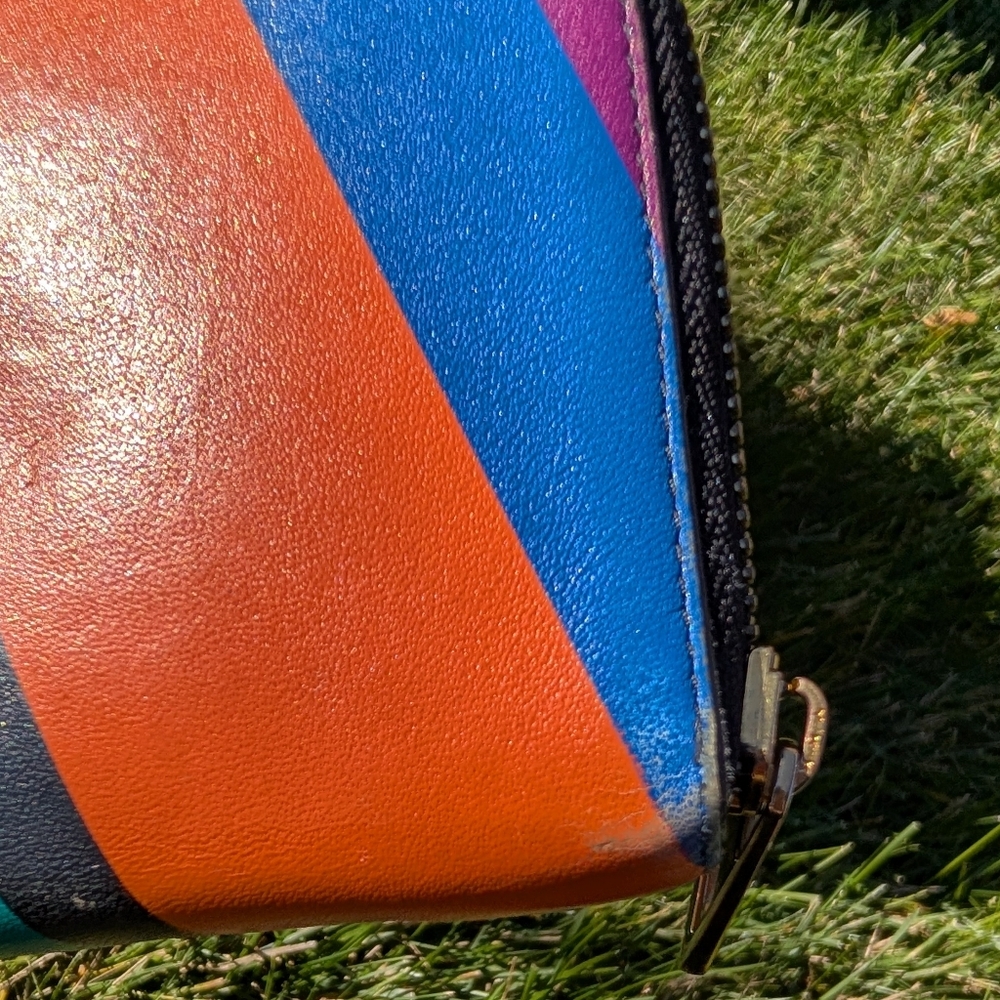 Loewe Zip-Around Compact Wallet Multicolor Crocodile Logo - GUC! - Picture 13 of 15